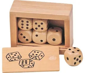 GOKI Drevené hracie kocky v krabičke (6ks) / od 3 rokov