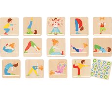 GOKI Drevené Pexeso Gymnastika pre telo a pamäť / od 3 rokov / počet hráčov: 2-4