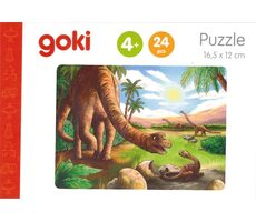 GOKI Drevené puzzle Dinosaury: Brachiosaurus / 24 dielikov / od 4 rokov