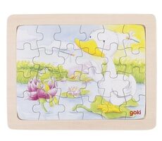 GOKI Drevené puzzle Kačička / 24 dielikov / od 3 rokov