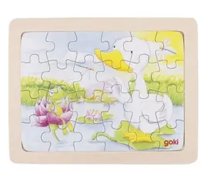 GOKI Drevené puzzle Kačička
