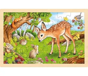 GOKI Drevené puzzle Kolúšok