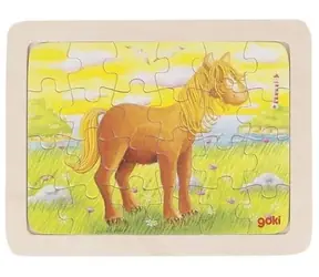 GOKI Drevené puzzle Koník