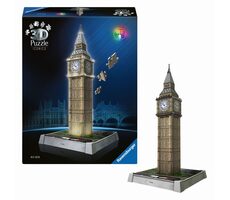 Ravensburger 3D Puzzle Iconics: Big Ben (Nočná edícia) / 216 dielikov / od: 8 rokov