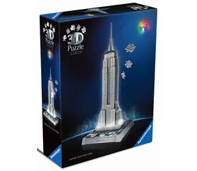 Ravensburger 3D Puzzle Iconics: Empire State Building (Nočná edícia) / 216 dielikov / od: 8 rokov