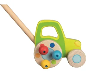 GOKI Drevený traktor na tyči