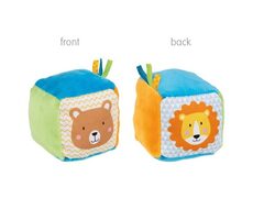 GOKI Látková kocka Medvedík a lev / od 0 rokov