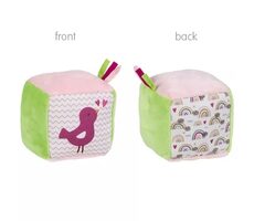 GOKI Látková kocka Vtáčik a dúha / od 0 rokov