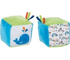 GOKI Látková kocka Veľryba a dúha / od 0 rokov