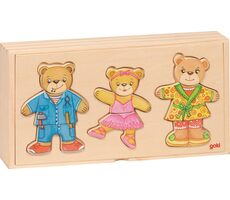 GOKI Obliekanie Medvedia rodina / 36 dielikov / od 2 rokov
