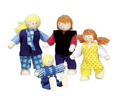 GOKI Bábiky Mladá rodina 4 ks / od 3 rokov