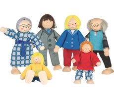 GOKI Bábiky Rodina z mesta 6 ks / od 3 rokov