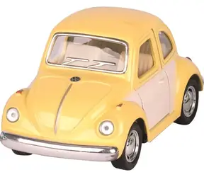 GOKI Volkswagen Chrobák klasik (1967) na spätné natiahnutie - žltá / od 3 rokov