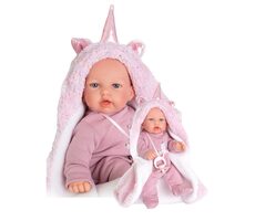 Antonio Juan 12238 PETIT - realistická bábika so zvukmi a mäkkým látkovým telom - 27 cm / od 3 rokov / 3x LR44