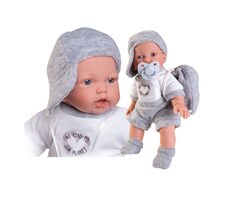 Antonio Juan 12321 PETIT - realistická bábika so zvukmi a mäkkým látkovým telom - 27 cm / od 2 rokov / 3x LR44