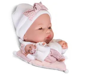 Antonio Juan 14363 BIMBA - žmurkacia bábika bábätko so zvukmi a mäkkým látkovým telom - 37 cm / od 3 rokov