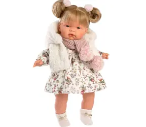 Llorens 38352 JOELLE - realistická bábika so zvukmi a mäkkým látkovým telom - 38 cm