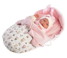 Llorens 73884 NEW BORN HOLČIČKA - realistická bábika bábätko s celovinylovým telom - 40 cm / od 3 rokov