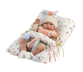 Llorens 74128 NEW BORN - realistická bábika bábätko so zvukmi a mäkkým látkovým telom - 42 cm