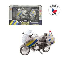 MaDe 95807 - Motorka Policajná kovová 18 cm strieborná