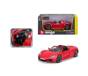 Bburago PLUS Porsche 918 Spyder Red / mierka 1:24