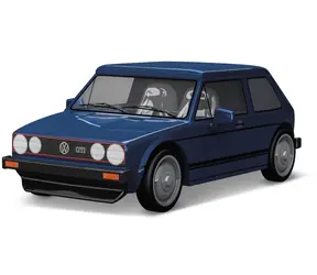 Cobi 24615 Volkswagen GOLF GTI 1976, 1:35, 68 k
