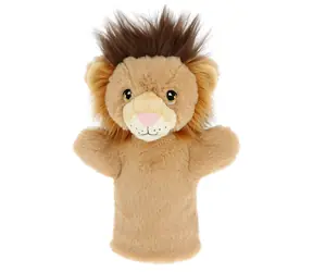 Keel Toys Keeleco Lev eko plyšový maňuška na ruku / 27 cm / 0+