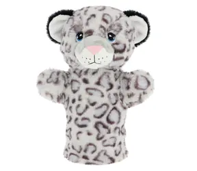 Keel Toys Keeleco Levhart snežný eko plyšový maňuška na ruku / 27 cm / 0+