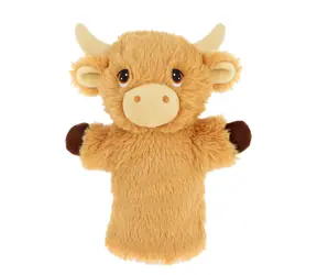 Keel Toys Keeleco Krava vysokohorská eko plyšový maňuška na ruku / 27 cm / 0+