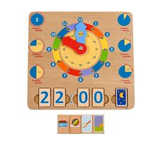 Lucy & Leo Učíme sa hodiny drevená náučná hracia doska / od 3 rokov