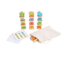 Lucy & Leo Malí priatelia drevená balančná hra s predlohami / 33 dielov / od 3 rokov