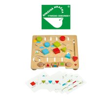 Lucy & Leo Geometrické tvary s predlohami drevené bludisko / od 3 rokov