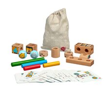 Lucy & Leo Hravé mačky drevená skladačka s predlohami / od 3 rokov