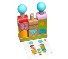 Lucy & Leo Tvary a emócie drevená skladačka s predlohami / od 3 rokov