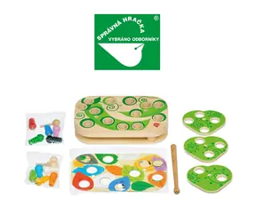 Lucy & Leo Chytanie húseník drevená motorická stolová hra s magnetmi