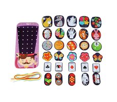 Lucy & Leo Kúzelník drevený šnurovací prevliekací set / od 3 rokov