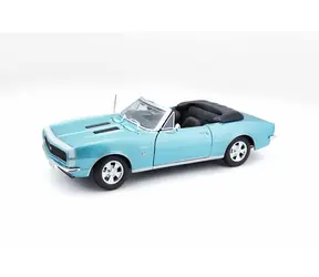 Maisto - 1967 CHEVROLET CAMARO SS 396 CONVERTIBLE, metal tyrkysová, 1:18