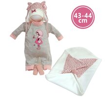 Llorens M844-60 oblečok pre bábiku bábätko NEW BORN veľkosti 43-44 cm / od 3 rokov