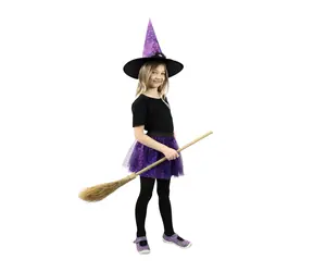 Rappa Detský kostým tutu sukne čarodejnice s klobúkom