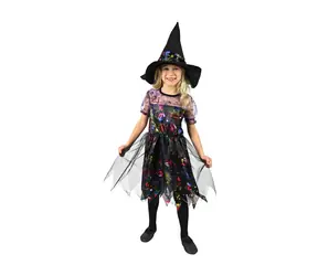 Rappa Detský kostým čarodejnice farebná (S)