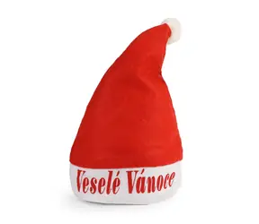 Rappa Vianočná čiapka s nápisom Veselé Vianoce