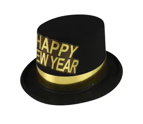 Rappa Klobúk čierny Happy New Year