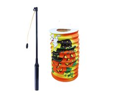 Rappa Lampion Halloween 15 cm so svietiacou paličkou 40 cm