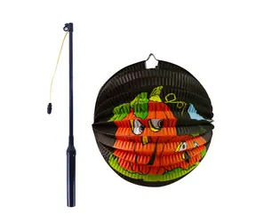 Rappa Lampión Halloween tekvica 25 cm so svietiacou paličkou 50 cm