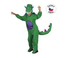 MaDe 00999 - Šaty na karneval - dinosaurus, 120-130 cm