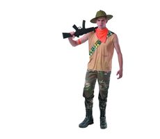 MaDe 09167 - Šaty na karneval - poľovník, M (52-54)