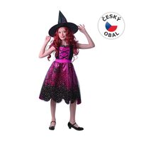 MaDe 09192 - Šaty na karneval - čarodejnica, 110 - 120 cm