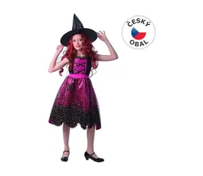 MaDe 09193 - Šaty na karneval - čarodejnica, 120 - 130 cm