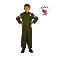 MaDe 09381 - Šaty na karneval - vojenský pilot, 110 - 120 cm