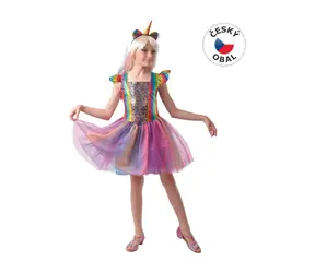 MaDe 09457 - Šaty na karneval - jednorožec, 120 - 130 cm